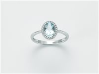 Anello Miluna Donna in Oro bianco Acquamarina LID3293-14 - LID3293-14
